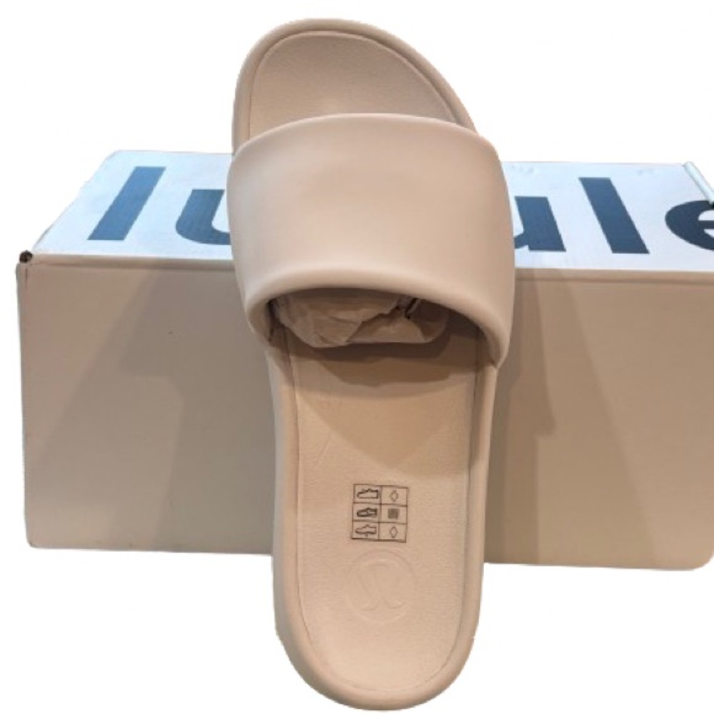 NIB Lululemon Women’s Restfeel Slide Light Vapor White Size 8 - Picture 5 of 11